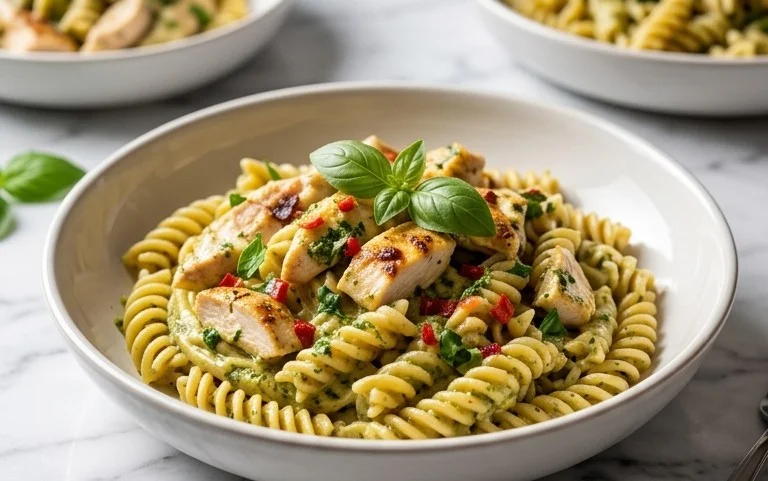Creamy Chicken Pesto Pasta
