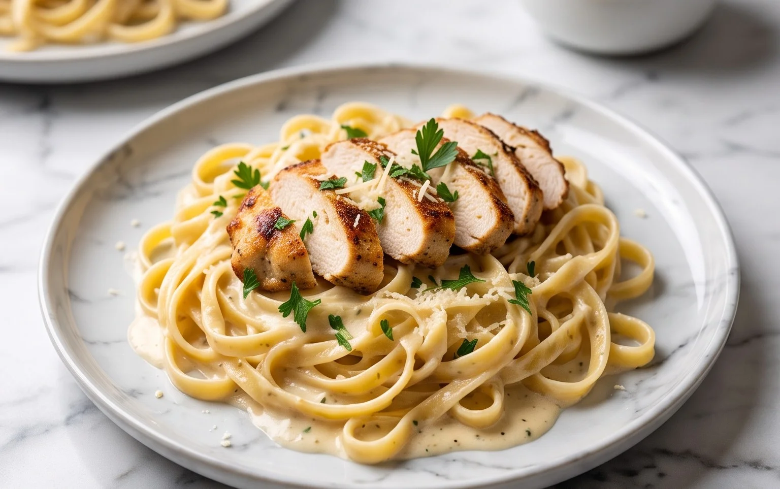Low Calorie Chicken Alfredo