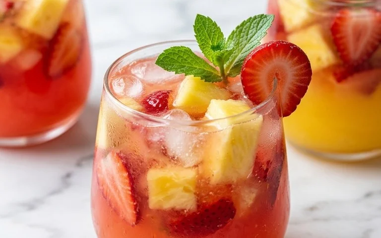 Pineapple Strawberry Agua Fresca