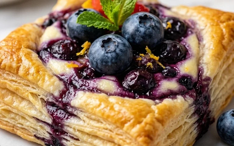 Blueberry Cream Cheese Puff Pastry