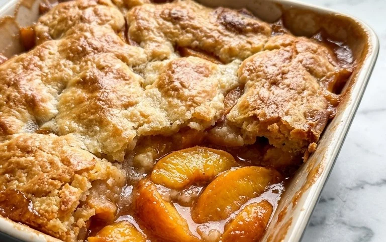 The Easiest Southern Peach Cobbler