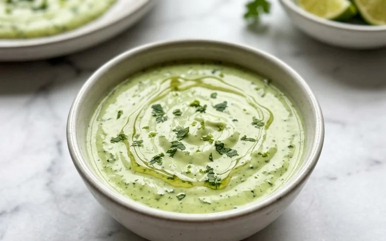 Creamy Garlic Lime Cilantro Sauce