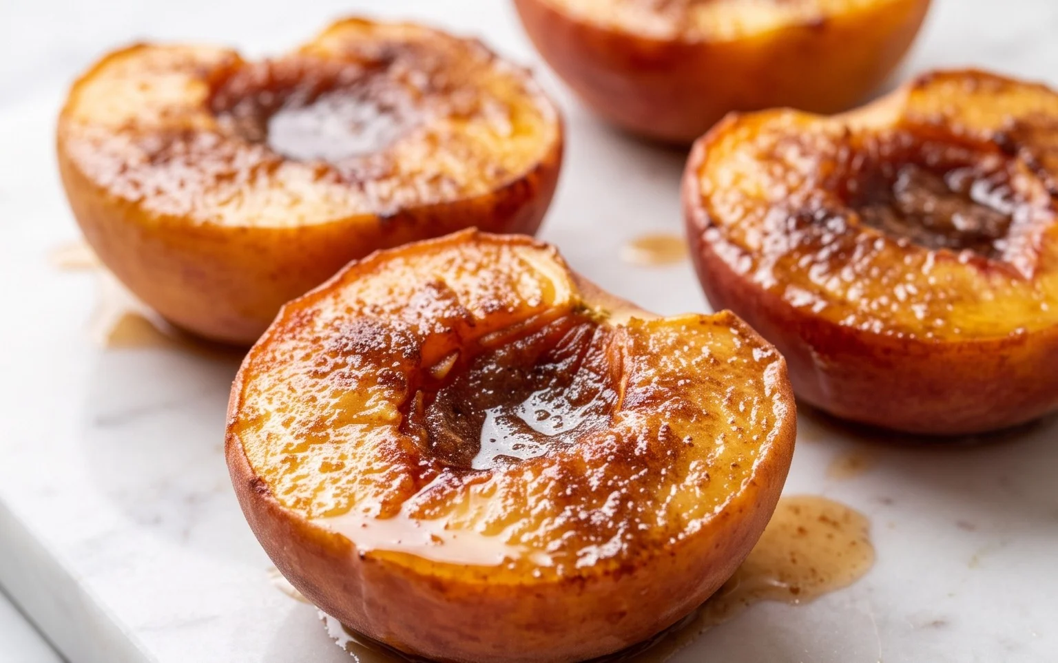 Cinnamon Sugar Baked Peaches