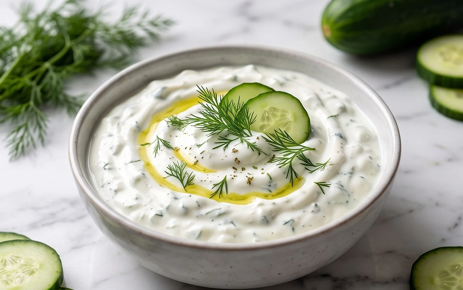 Cucumber Dip with Sour Cream and Dill