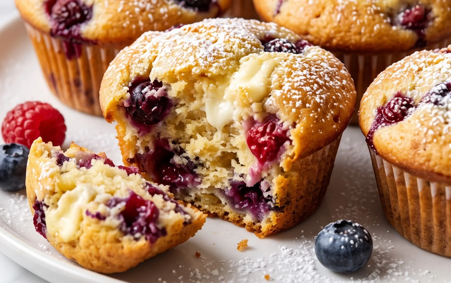 Berry Cream Cheese Muffins