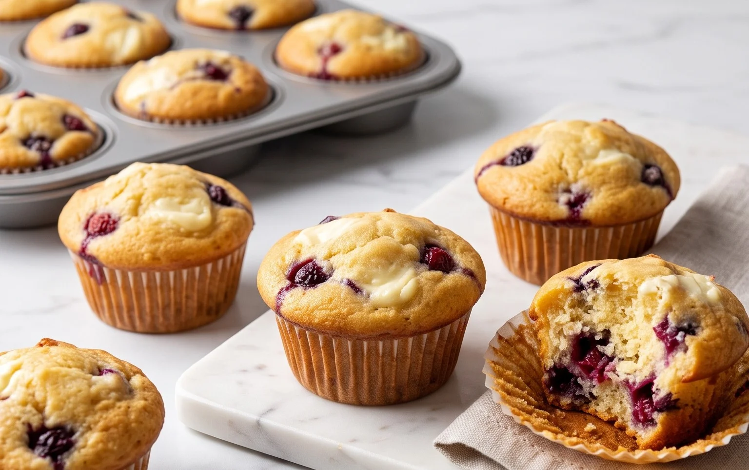 Berry Cream Cheese Muffins