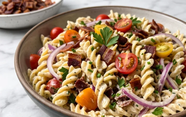 Beef Bacon Ranch Pasta Salad