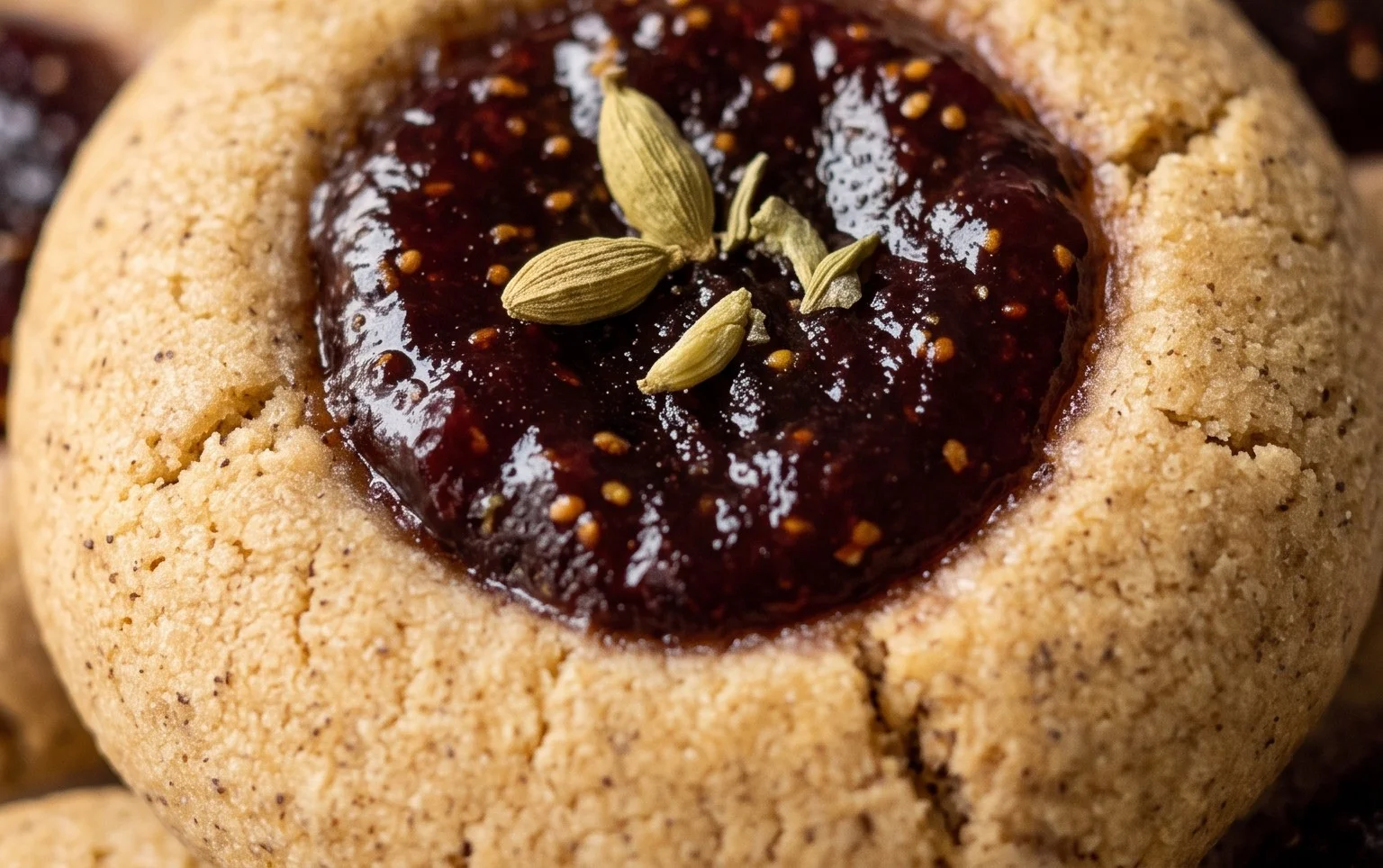 Cardamom Fig Thumbprint Cookies