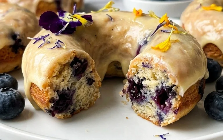 Blueberry Cake Donuts