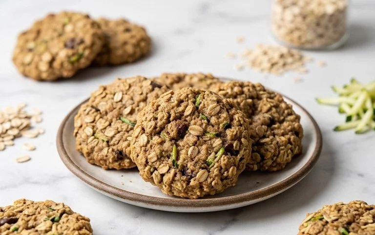 Healthy Zucchini Oatmeal Cookies